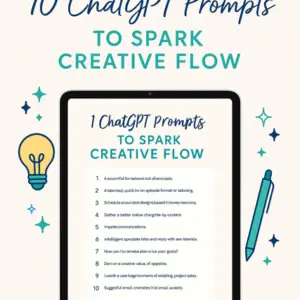 10 ChatGPT Prompts to Spark Creative Flow Mock Up
